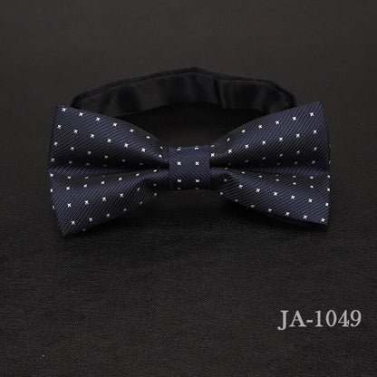 Jacquard Woven Solid Polka Dots Butterfly Bowtie