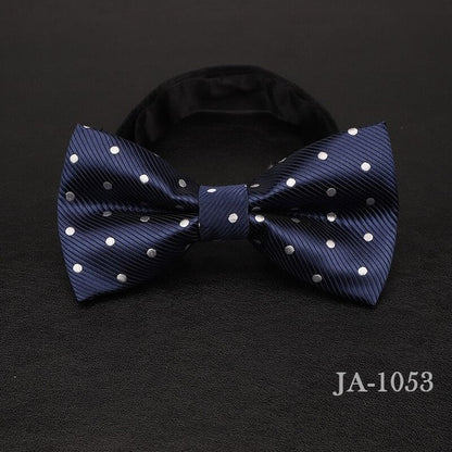 Jacquard Woven Solid Polka Dots Butterfly Bowtie
