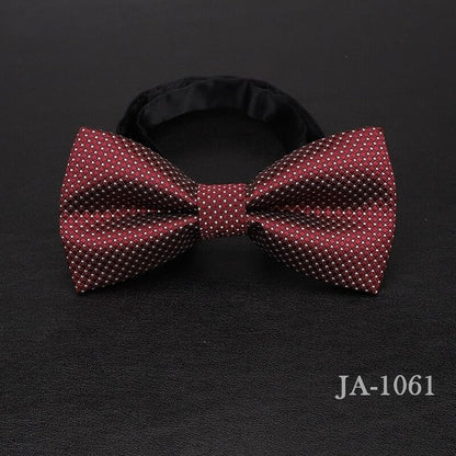 Jacquard Woven Solid Polka Dots Butterfly Bowtie