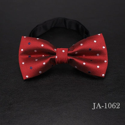 Jacquard Woven Solid Polka Dots Butterfly Bowtie