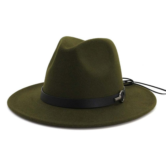 Winter Wide Brim Wool Jazz Fedora Hat