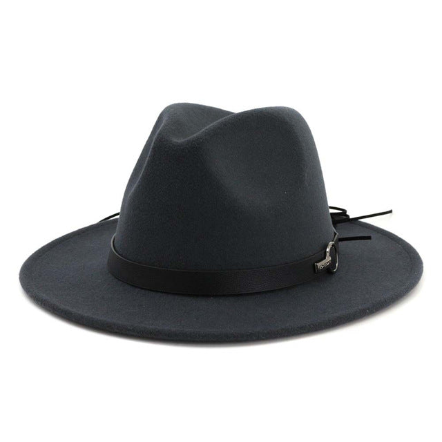 Winter Wide Brim Wool Jazz Fedora Hat