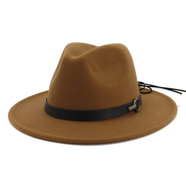 Winter Wide Brim Wool Jazz Fedora Hat