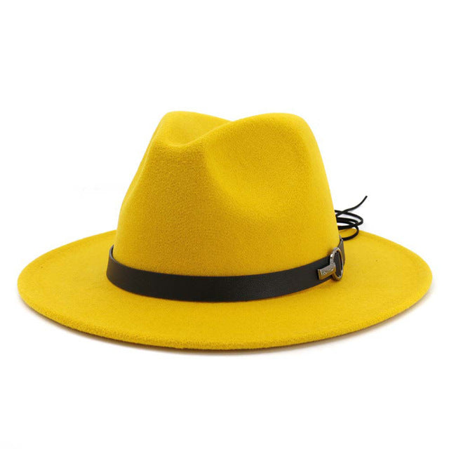 Winter Wide Brim Wool Jazz Fedora Hat