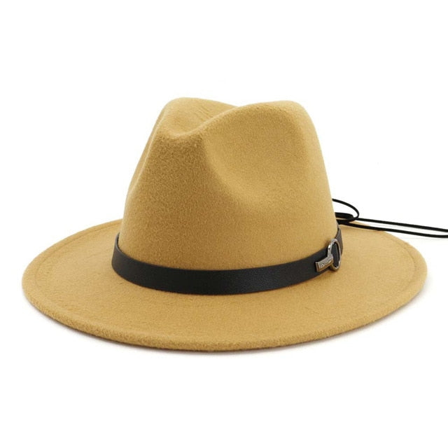 Winter Wide Brim Wool Jazz Fedora Hat