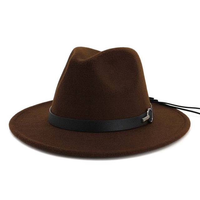 Winter Wide Brim Wool Jazz Fedora Hat