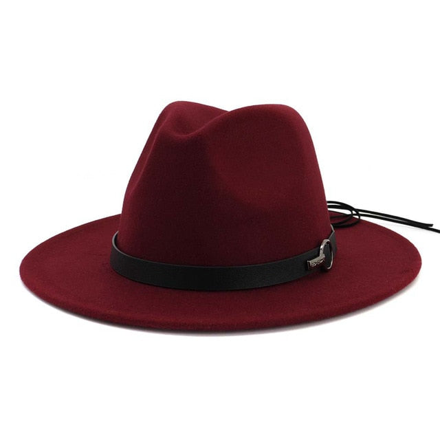 Winter Wide Brim Wool Jazz Fedora Hat