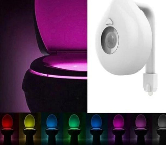 Motion Sensor Toilet Night Light 8 Colors LED