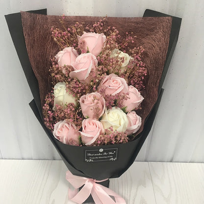18pcs Scented Artificial Soap Flower Rose Bouquet Gift