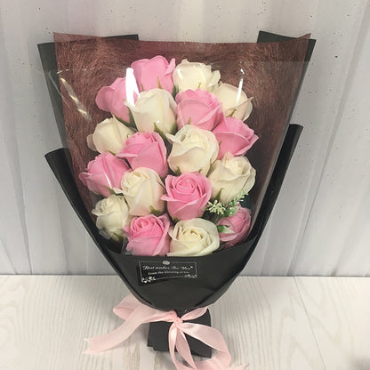 18pcs Scented Artificial Soap Flower Rose Bouquet Gift