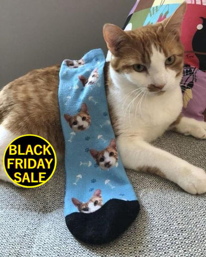Personalized Cat Lovers Socks Funny Logo Pet Gifts