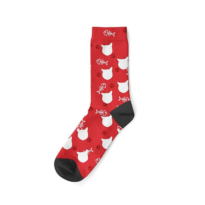 Personalized Cat Lovers Socks Funny Logo Pet Gifts