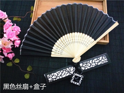 100pc Personalized Silk Hand Fan Favors