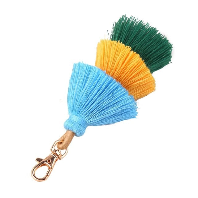 Colorful Pom Pom Tassel Key Chain