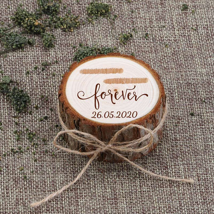Personalized Ring Bearer Box Rustic Wedding Wooden