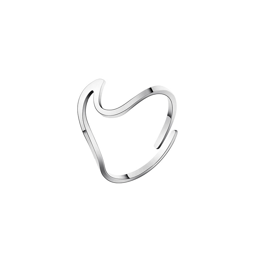 Wave Ring Jewelry Stainless Steel Mermaid