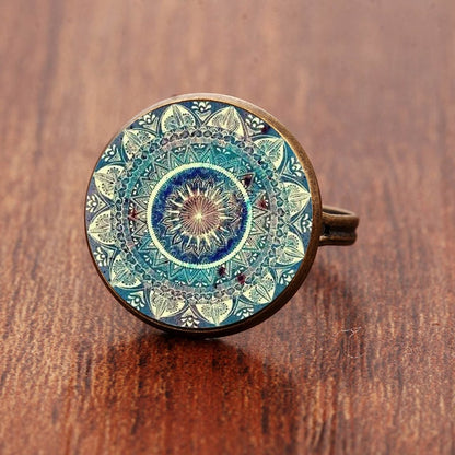 Vintage Buddhism Mandala Ring