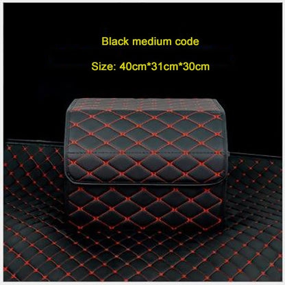 Collapsible Car Trunk Storage Bag Organizer With Lid