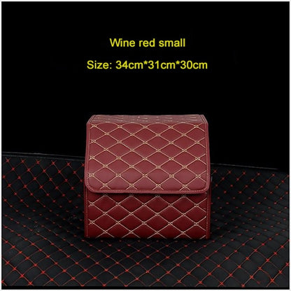 Collapsible Car Trunk Storage Bag Organizer With Lid