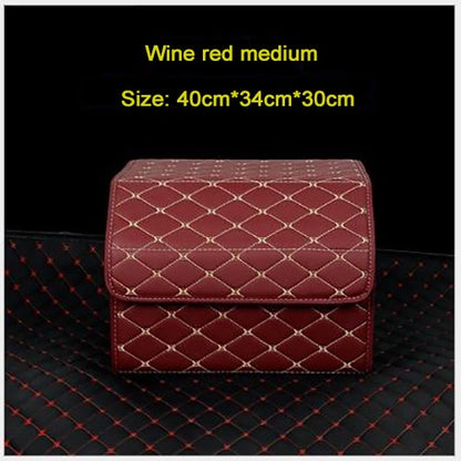Collapsible Car Trunk Storage Bag Organizer With Lid