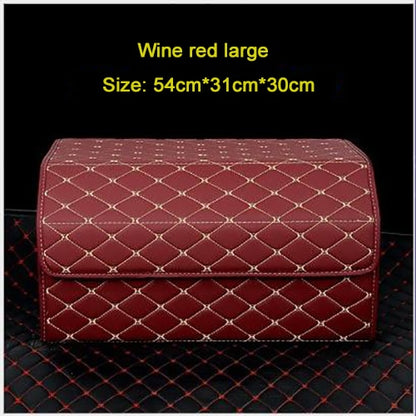Collapsible Car Trunk Storage Bag Organizer With Lid