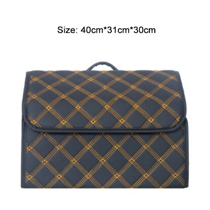 Collapsible Car Trunk Storage Bag Organizer With Lid