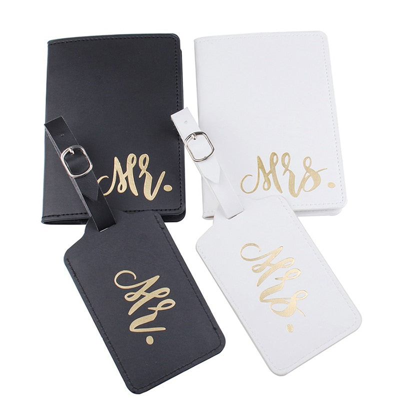 Mr Mrs Luggage Tag Passport Covers Wallet