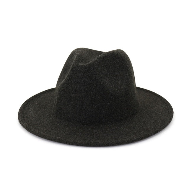 Vintage Beige Wool Jazz Hat