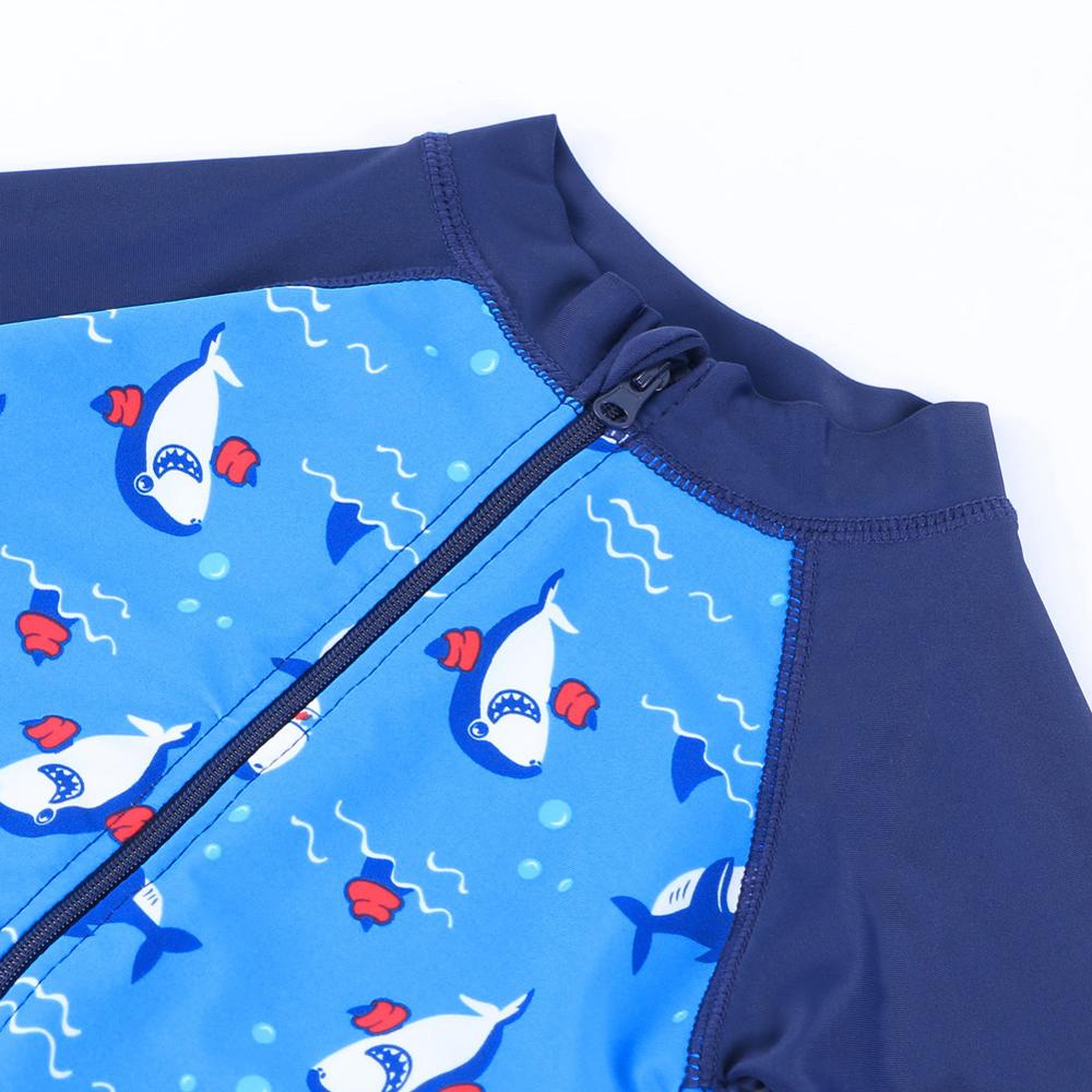 Kids Cartoon Swimwear Long Sleeve One Piece Swimsuit