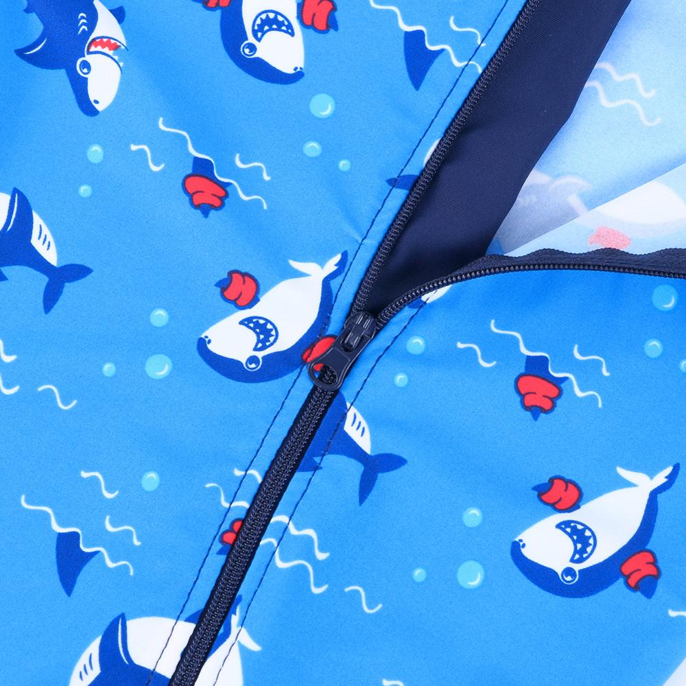Kids Cartoon Swimwear Long Sleeve One Piece Swimsuit