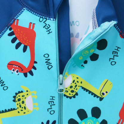 Kids Cartoon Swimwear Long Sleeve One Piece Swimsuit
