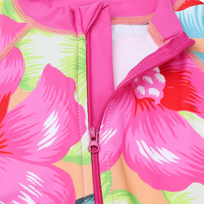 Kids Cartoon Swimwear Long Sleeve One Piece Swimsuit