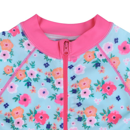Kids Cartoon Swimwear Long Sleeve One Piece Swimsuit