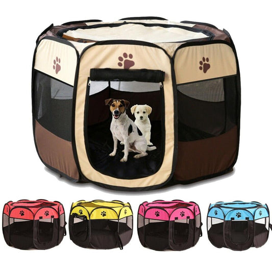 Outdoor Pet Foldable Exercise Playpen Tent
