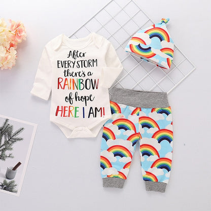 Baby Girl Clothes Set Newborn Floral Top Pants Headband