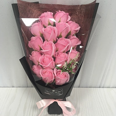 18pcs Scented Artificial Soap Flower Rose Bouquet Gift