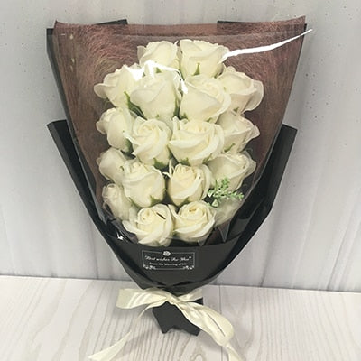 18pcs Scented Artificial Soap Flower Rose Bouquet Gift