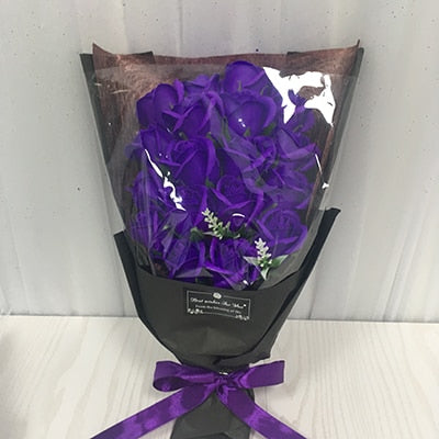 18pcs Scented Artificial Soap Flower Rose Bouquet Gift