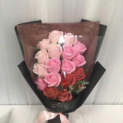 18pcs Scented Artificial Soap Flower Rose Bouquet Gift