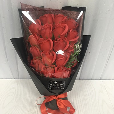 18pcs Scented Artificial Soap Flower Rose Bouquet Gift