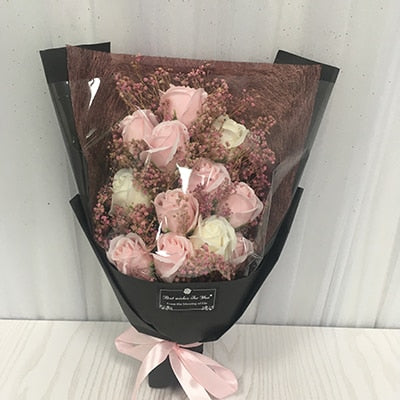 18pcs Scented Artificial Soap Flower Rose Bouquet Gift