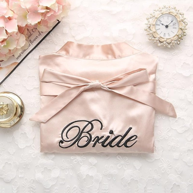 Bride Bridesmaid Kimono Bathrobe