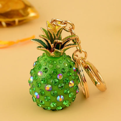 Cubic Zirconia Pineapple Keychain