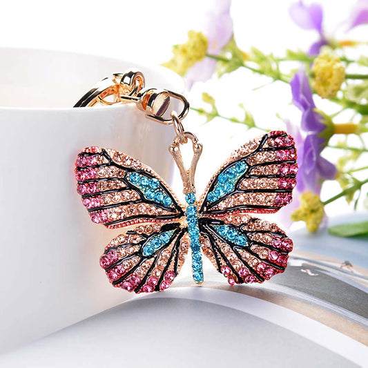 Crystal Butterfly Keychain
