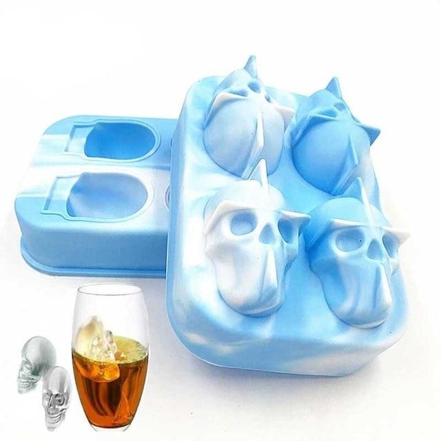 3D Skull Silicone Mold Ice Maker Tray