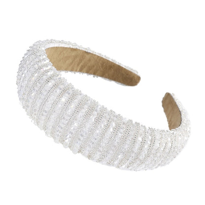 Glitzy Luxury Rhinestone Headband Padded Hairband