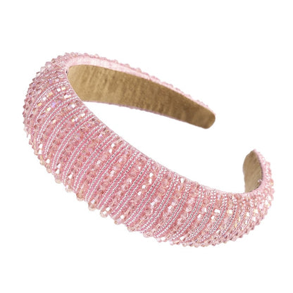 Glitzy Luxury Rhinestone Headband Padded Hairband
