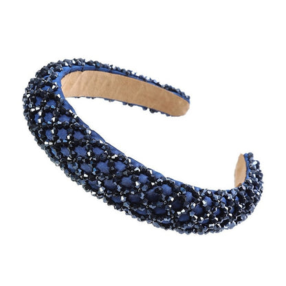 Glitzy Luxury Rhinestone Headband Padded Hairband