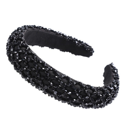 Glitzy Luxury Rhinestone Headband Padded Hairband