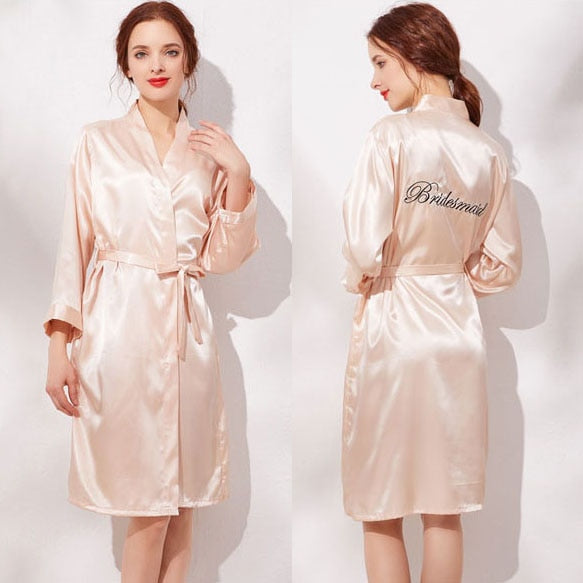 Bride Bridesmaid Kimono Bathrobe